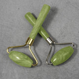 Green Single Head Face Massage Roller Jade Stone Slimming Face Neck Massager Lifting Tool Anti Wrinkle Massage Roller
