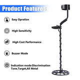 TC-600 Metal Detector 11" Waterproof Search Coil Handheld with Backlight Metal Detector High Sensitivity Metal Detecting Tool