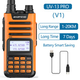 New Baofeng UV-13 PRO Walkie Talkie Long Range Transreceiver Dual Band With Type-C Charger Upgrade UV-10R Ham Two Way Radio