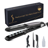 Steam Hair Straightener Brush Titanium Ceramic Flat Iron Professional Electric Hair Comb Fast Hair Styling Straightening Iron