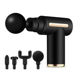 Type C Charging Pocket Massage Gun Electric Deep Muscle Vibration Relief Fitness Portable Mini Fascia Gun 4 Massage Heads XA103T