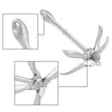 1.5KG Umbrella Anchor Docking Deck Hardware Boat 4-Tine Folding Grapnel Anchor Marine Yacht Sailboat Watercraft