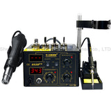 SAIKE 852D++ Electric Soldering Station Hot Air Gun 2In1 Welding Kit Standard Rework Soldering Station With Supply Air Gun Rack