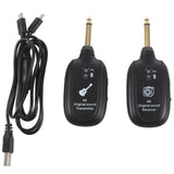 10X UHF Guitar Wireless System Transmitter Receiver Built-in Rechargeable