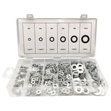 900 Pcs M3 M4 M5 M6 M8 M10 Stainless Steel Flat Washer Plain Washer Kit Screw Fastener Set Hardware Assortment Accessories