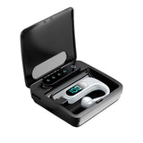 Bluetooth-compatible Headset With Charging Bin True Stereo Hanging Type Business Model Battery Display Long Standby Headphones