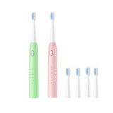 Electric automatic rechargeable  sonic IPX7  Waterproof toothbrush 5 Models with 2 Brush 3 Color