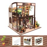 CUTEBEE DIY Dollhouse Wooden Doll Houses Miniature Dollhouse Kit Furniture  Casa Music Led Toys for Children Birthday Gift A68C
