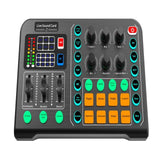 M6 Microphone Sound Card Set 6 Modes Intelligent Noise Reduction Multi Function Mixer For 48v Microphone