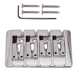 High quality electric bass roller saddles Bridge tailpiece for 4-string electric