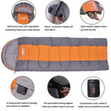 Large Sleeping Bag for Adults 1pc Winter Type Envelope Warm Sleeping Bags Blanket for Camping Hiking Tourism 220x85cm