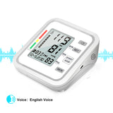 Blood Sphygmomanometers Pressure Monitor Upper Arm Automatic Voice Digital Blood Pressure Cuff Home BP Electric PR Tonometer
