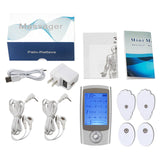 16 Mode Dual Output Digital Electronic Pulse Massager EMS Muscle Stimulator Pain Relief Machine Electro Therapy Body Massage