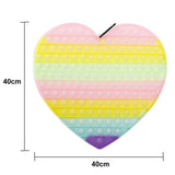 40CM Jumbo Luminous Push Bubble Fidget Sensory Toy Glow in the Dark Rainbow Decompression Toy for Kids and Adults
