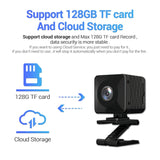 G36 Mini Camera 1080P Cloud Storage APP Infrared Night Vision H.264 WiFi 360° Panoramic Motion Detection IP Camera Black