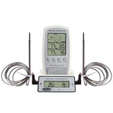 Digital BBQ Dual Probe Thermometer Wireless Kitchen Oven Food Cooking Grill Smoker Meat Thermometer Meter Gauge Tool