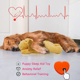 Dog Heartbeat Toy Soft Plush Toys Pet Calming Puppy Behavioral Training Aid Toy for Anxiety Relief Pet Cats Companion Pillow