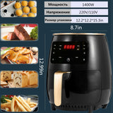 Air Fryer 4.5L 1400W Electric Air fryer Oven 360°Baking LED Touchscreen Deep Fryer without Oil Multifunction Airfryer 110V/220V