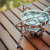 5800W Big Power Backpacking Stove with Piezo Ignition Portable Folding Camping Gas Stove Furnace for Outdoor Cooking Barbecue