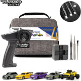 Turbo 1:76 Turbo Racing Scale RC Sport Car w/ 5pcs Cars, Table Racing Remote Control Mini Model Car Full Proportional RTR Toys
