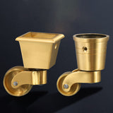 Universal Caster Wheels 360 Degree Rotation Round/ Square Cup Brass Heavy Wheel Hardware Movable for Furniture Cabinet
