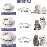 New Warm Dog Bed Cat Mat Round Plush House Sofa Soft Sleeping Pet Basket For Dogs Cats Nest 2 In 1 Pet Bed Pet Cushion Supplies