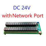 DC 12V 24V 32 Channels Modbus RTU RS485 Bus Relay Module UART Serial Port DIN35 Rail Board for PLC LED Home Automation Door Lock