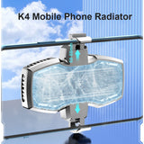 K4 Mobile Phone Radiator With Smartphone Temperature Display Dual Cooling Fan PUBG Gamer Phone Cooler For iPhone Samsung Xiaomi