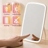 LED Makeup Mirror USB Rechargeble Touch Dimmer Switch Portable Cosmetic Mirror Dressing Table Vanity Mirrors espejos con luz led
