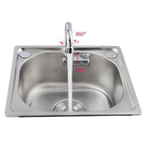 Copper Faucet High-end Folding Faucet Water Tap 360 Degree Single Cold Water Faucet for Marine Boat Yacht 1Piece