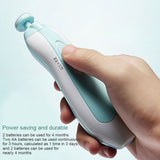 Electric Baby Nail File Clippers Trimmer Toddler Toes Trim Nails Polish Care Set Light Blue/Light Pink M2