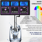6 in 1Water Quality tester Professional Aquarium Online PH Meter Monitor Multi-parameter for test PH / Temp/ EC / CF / RH / TDS