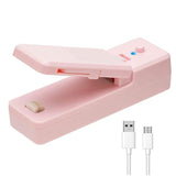 Mini Bag Sealer-2In1 Portable Heat Sealers Rechargeable Handheld Vacuum Heat Sealers &amp;Cutter for Plastic Bag Storage Food