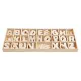 Wooden English Letter Set Word Scrapbooking Scrabble Number Alphabet Letter Wood Block Kid Learning Aid