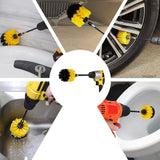 13Pcs Drill Brush Attachment Scrub Pads Cleaning Brush Power Scrubber Set for Car Grout Bathroom Carpet Tile Brick