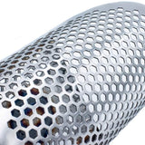 Promotion--Sand Scoop for Metal Detecting, Stainless Steel with Hexahedron 7Mm Holes for Beach Treasure Hunting Plastic Handle
