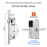 Cerradura intelige X5 Waterproof Tuya Biometric Fingerprint Security Intelligent Smart WiFi APP Password Electronic Door Lock