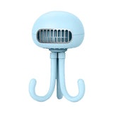 Mini Fan Portable Bladeless USB Rechargeable Silent Outdoor Stroller Fans Mobile Phone Bracket Jellyfish Shape Fans