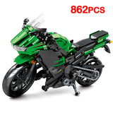 862pcs City Off-road Motorbike Model Building Blocks High-tech Racing Car Motorcycle Educational Gifts Toys For Children