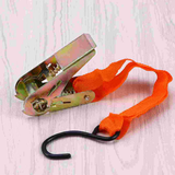 4 PCS/Set inch Tie Down Straps Heavy Duty Cargo Motorcycle Truck Luggage Ratchet Straps with Hooks (Orange)