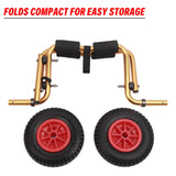 8in Kayak Trolley Accessory Aluminium Alloy Kayak Canoe Wheel Dolly Boat Carrier Trolley Load 80kg Cart Transport Lifting Tool