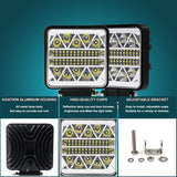 4 Inch 102W LED Light Pods Tractor Work Light Spot Flood Driving Small Light Bar Waterproof for Truck Equipment Vehicle Picku