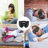 Foldable 3D Wireless Music Eye Mask Shading Breathable Assist Sleep Aid Headphones Device Soft Elastic for Side Sleeper Travel