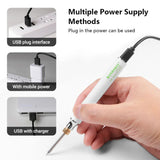 USB portable mini electric soldering iron electric tin soldering iron with voltage regulator wired kit soldering iron stand