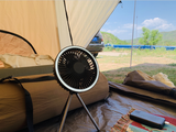 Portable Camping Fan Rechargeable Mini Fan USB Outdoor Camping Ceiling Fan With Led Light Tripod Stand Desktop Fan Gray/White