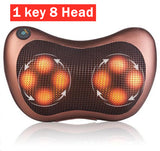 Relaxation Massage Pillow Vibrator Electric Shoulder Back Heating Kneading Therapy Pillow Shiatsu Neck Massager for Car & Home