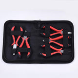 1Set Jewelry Making Tool Wire Cutter/Round Nose Pliers Side Cutting Pliers Scissor Vernier Tape Measure Beading Tweezers Awls