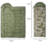Pongee Camping Sleeping Bag Solid 4 Season Warm Cold Envelope Backpacking Sleeping Bags For Outdoor Traveling Hiking Thicken