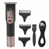 Hair Clippers Set Electric Hair Trimmer Kit Vintage Engraved Design for Travel for Home