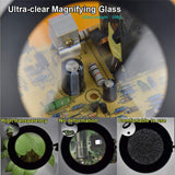5X Illuminated Magnifier LED Magnifying Glass 360 Swivel Magnifier Lamp Loupe Reading/Rework/Soldering Iron Repair with Clamp